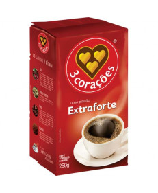 CAFÉ 3 CORAÇÕES A VÁCUO EXTRA FORTE 250G