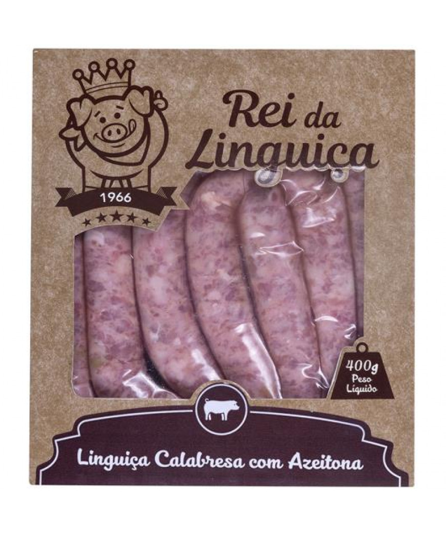 LINGUIÇA REI DA LINGUIÇA CALABRESA COM AZEITONA KG