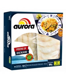 BACALHAU AURORA DESSALGADO EM POSTAS CONGELADO KG