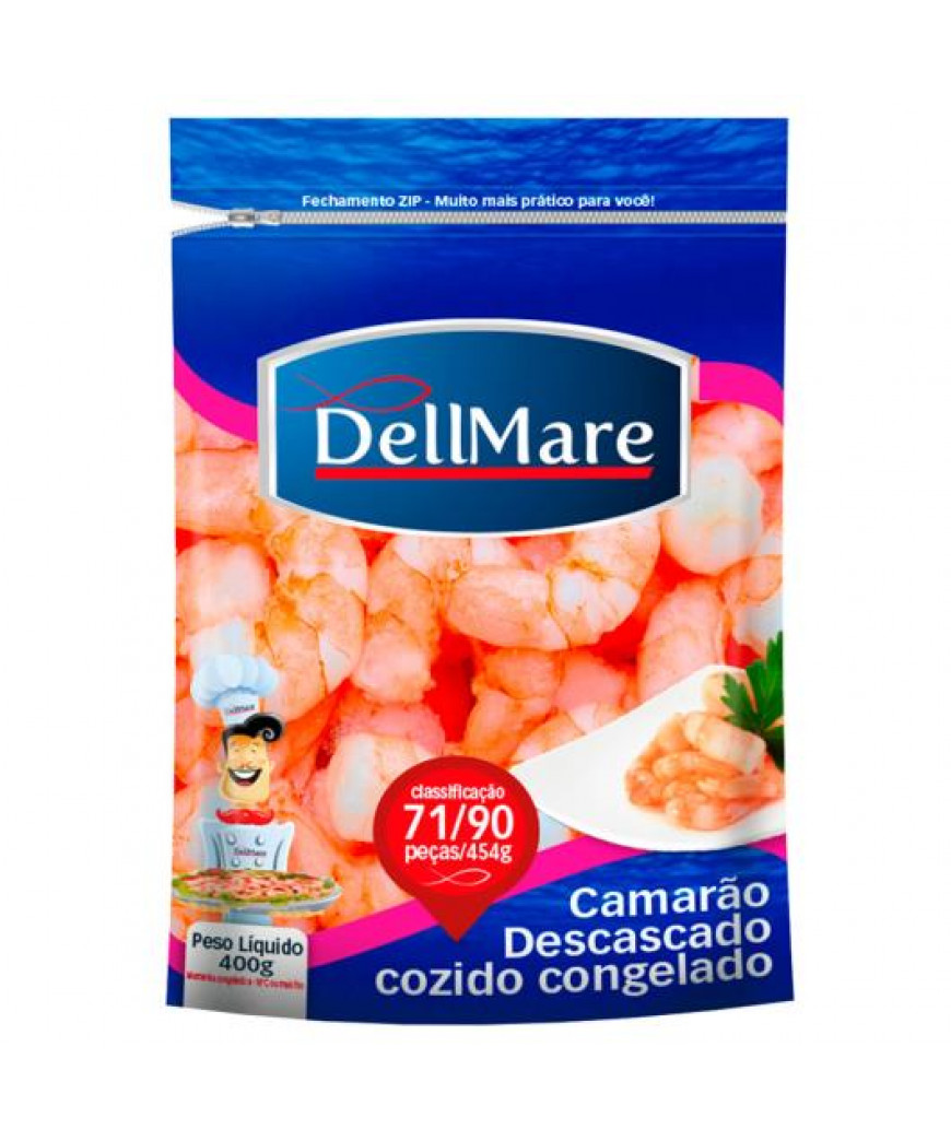 CAMARÃO DELLMARE DESCASCADO COZIDO CONGELADO KG