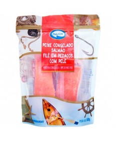 SALMÃO CONGELADO FILÉ EM PEDAÇOS COM PELE DAMM KG