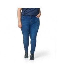 Calça Jeans Feminina Cigarrete Com Desnível Plus Size