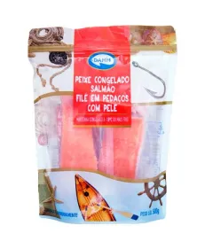 SALMÃO CONGELADO FILÉ EM PEDAÇOS COM PELE DAMM KG
