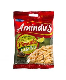 AMENDOIM AMINDU'S PIMENTA COM LIMÃO 150G