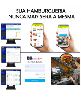 Hamburguerias -  software pdvs + site pronto + app pwa + software cashback