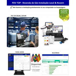 Distribuidora de G&aacute;s PDV para rodar diretamente no seu computador (instala&ccedil;&atilde;o local) ou em Nuvem