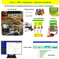 Hortifruti Sacol&atilde;o 3 em 1 - PDV + APP + Site - Sistema de vendas com PDV, Aplicativo e Site profissional