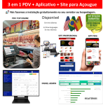 Açougue Casa de Carnes 3 em 1 - PDV + APP + Site - Sistema de vendas com PDV, Aplicativo e Site profissional