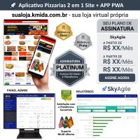 Pizzarias Site + AppS (Assinatura Básico / Starter Mensal) ou mais...