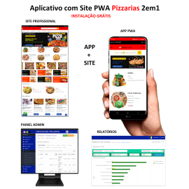 App 2em1 Restaurante - site pronto + app