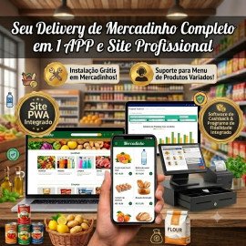 Mercadinho Site + AppS + Programa de Fidelidade Cashback  (Assinatura Avançado) ou mais...