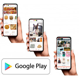 Açougues APP Android para Playstore 3 Layouts no celular
