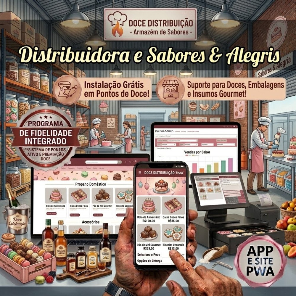 Docerias Site + AppS + Programa de Fidelidade Cashback  (Assinatura Avançado) ou mais...