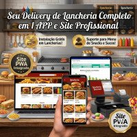 Lancherias Site + AppS (Assinatura Básico / Starter) ou mais...