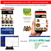 App 2em1 Restaurante - site pronto + app