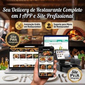 Restaurantes Site + AppS (Assinatura Básico / Starter) ou mais...