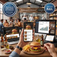 Hamburguerias  (Assinatura Avançado)  Site + AppS + Programa de Fidelidade Cashback ou mais...