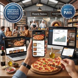 Pizzaria (Assinatura Avançado) Site + AppS + Programa de Fidelidade Cashback ou mais...