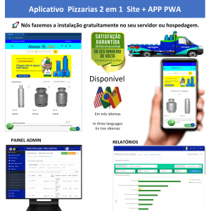 App 2em1 Distribuidora de G&aacute;s - site pronto + app