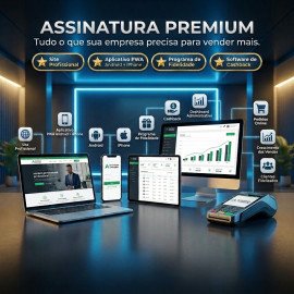 Assinatura Premium Site + Aplicativos PWA + Programa de Fidelidade Cashback  + PDVs + Tabloide + Comanda digital