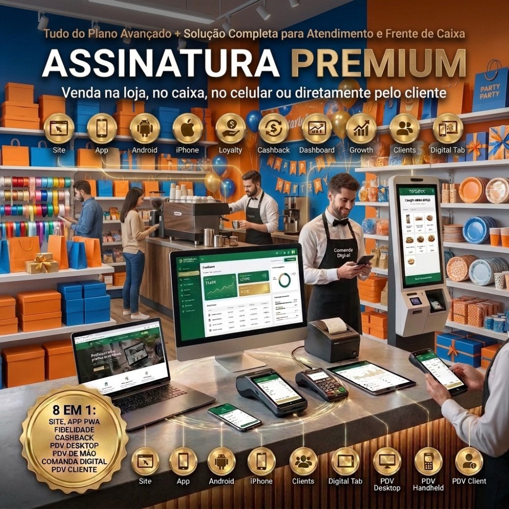 Casa de Embalagens   (Assinatura Premium) Site + AppS + Programa de Fidelidade Cashback + PDV