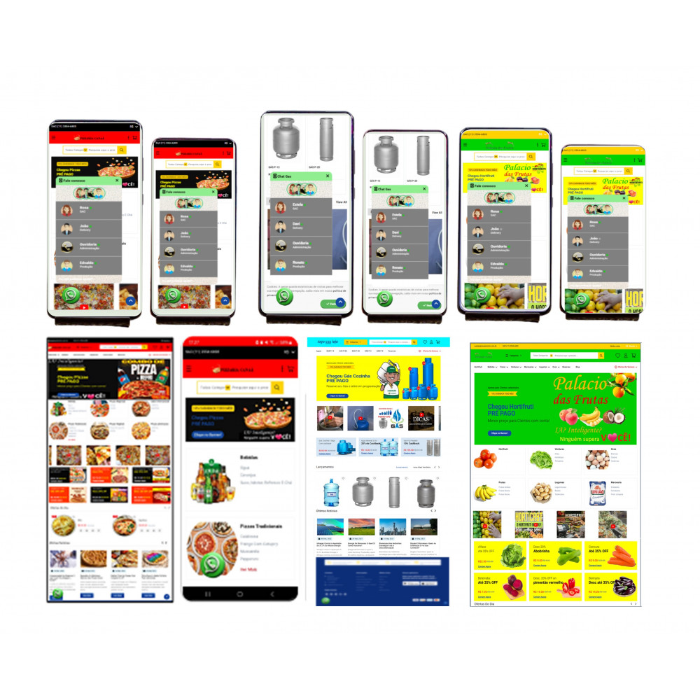 App 2em1 Layout clean Hamburguerias - site pronto + app