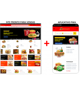 Hamburguerias - site pronto + app pwa