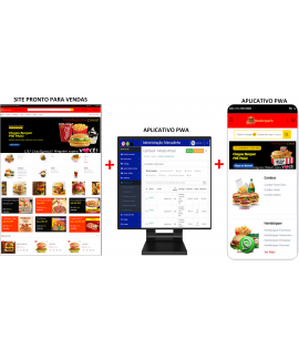 Hamburgueria Site + Aplicativo PWA + Software de Cashback