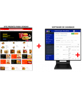 Hamburguerias - site pronto + software cashback