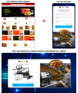 Hamburguerias -  software pdvs + site pronto