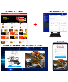 Hamburguerias -  software pdvs + site pronto + software cashback