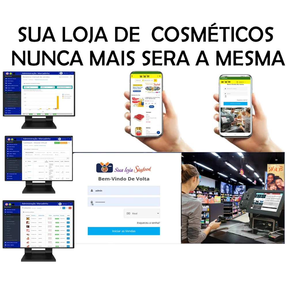 Cosméticos -  software pdvs + site pronto