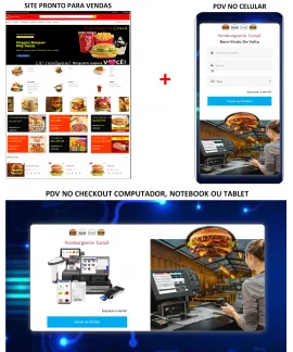 Hamburguerias -  software pdvs + site pronto