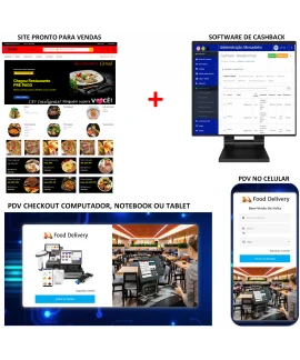 Restaurante -  software pdvs  com comanda + site pronto + software cashback